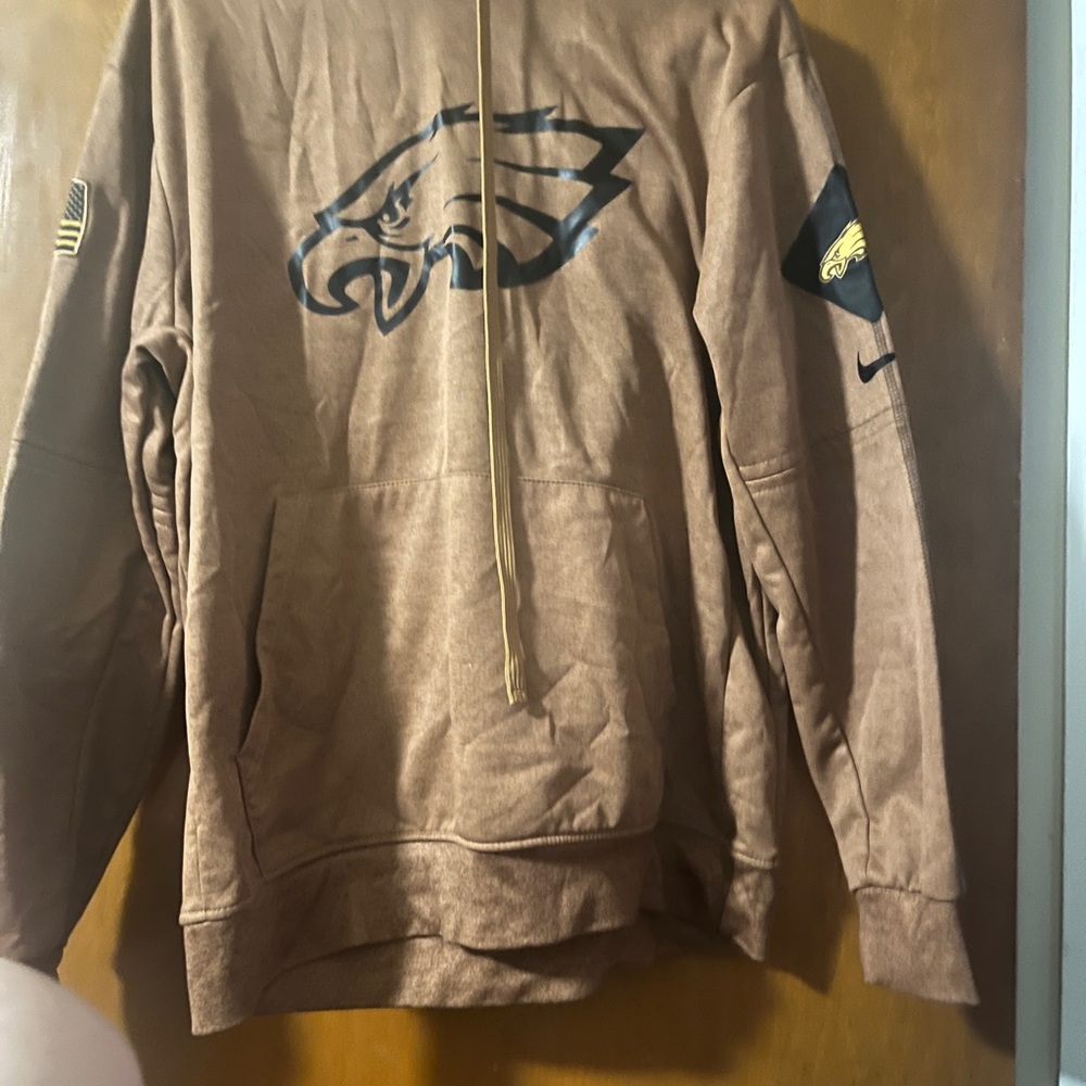 Brown Hoodie with Eagle Logo